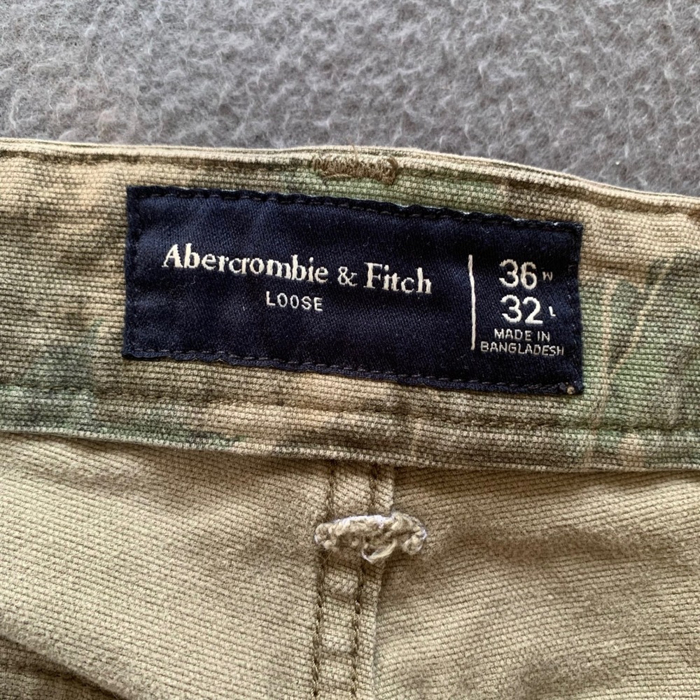 Abercrombie & Fitch Loose Camo Camoflauge Pants Mens Size 36x32 Hunting Utility - Picture 4 of 5